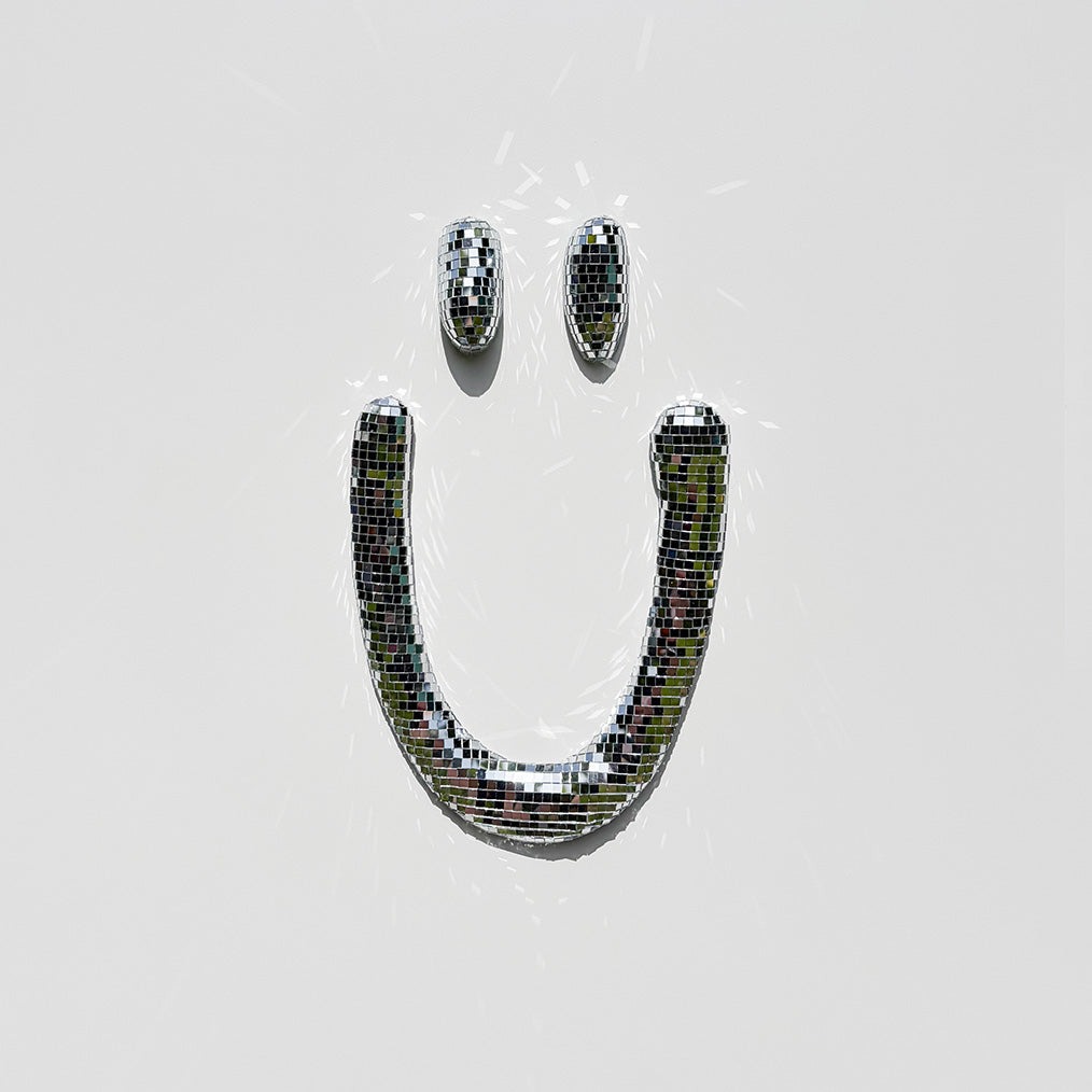 SMILEY • plastisch • Glitzer